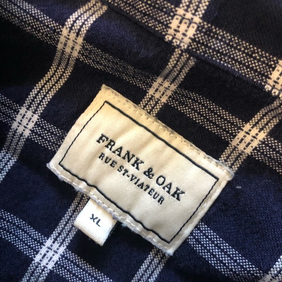 Frank & Oak Men’s Sturdy Navy Button Down - Picture 2 of 2